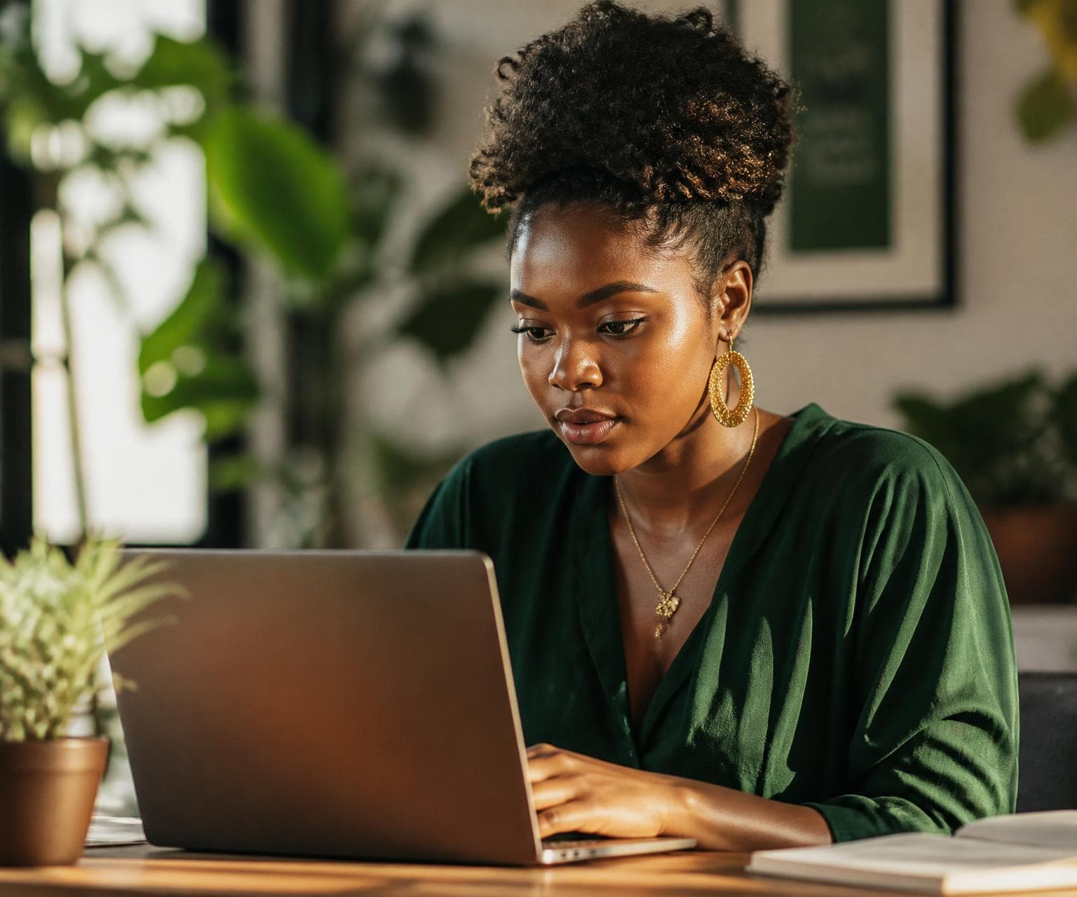 Professional working on their income plan at a laptop